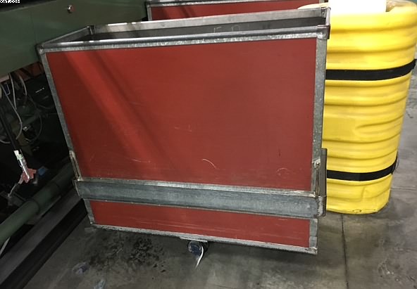 Doff Boxes, 46"L x 44" high with spring bottom.